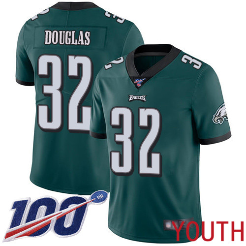 Youth Philadelphia Eagles #32 Rasul Douglas Midnight Green Team Color Vapor Untouchable NFL Jersey Limited 100th